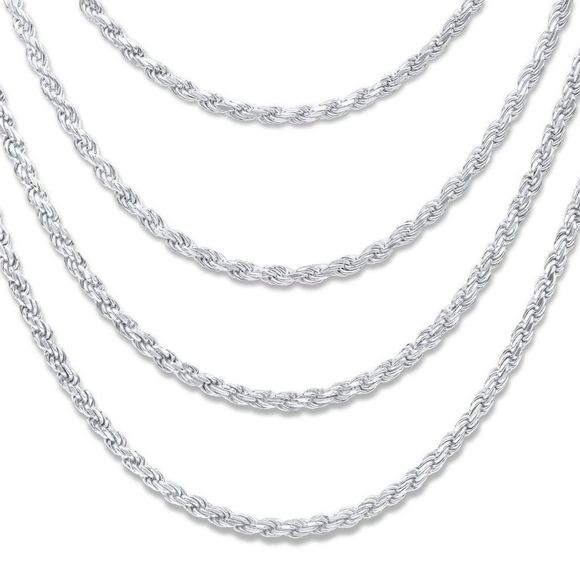 Accessories | 16 34mm Solid Italian 925sterling Silver Rope Chain ...